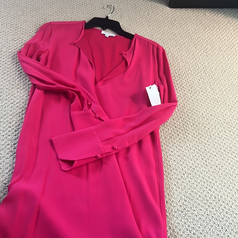 NWT-Equipment pink Shirt Dress - Picture 5 of 8